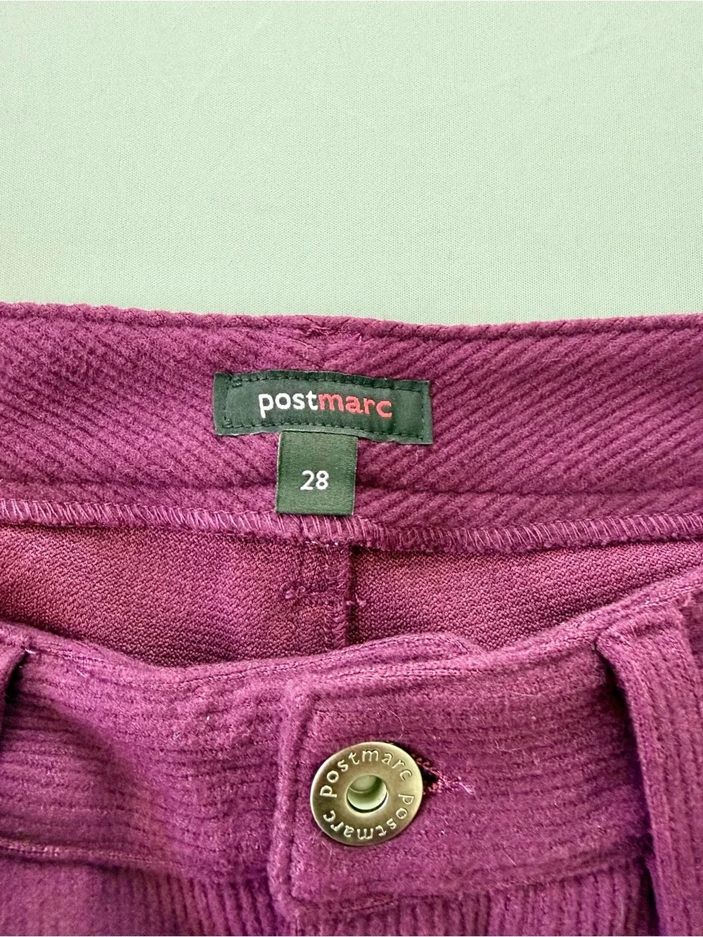 Postmarc Men's Flat Front Ribbed Shorts in Magenta